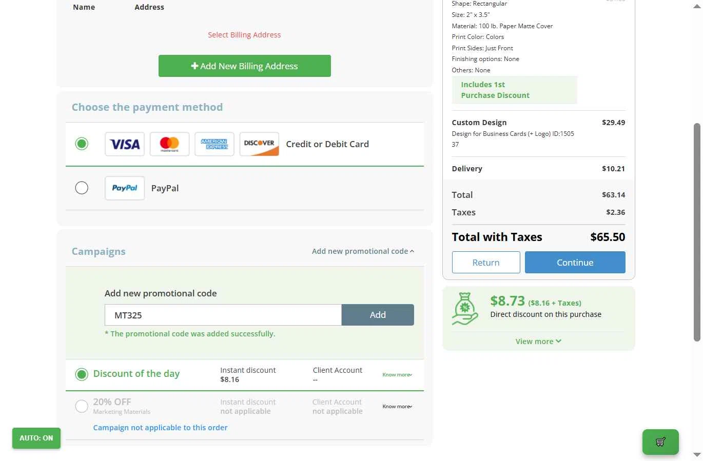 BIZAY checkout page showing BIZAY promo code box | Screenshot taken by SimplyCodes community member on Jan 1, 2026
