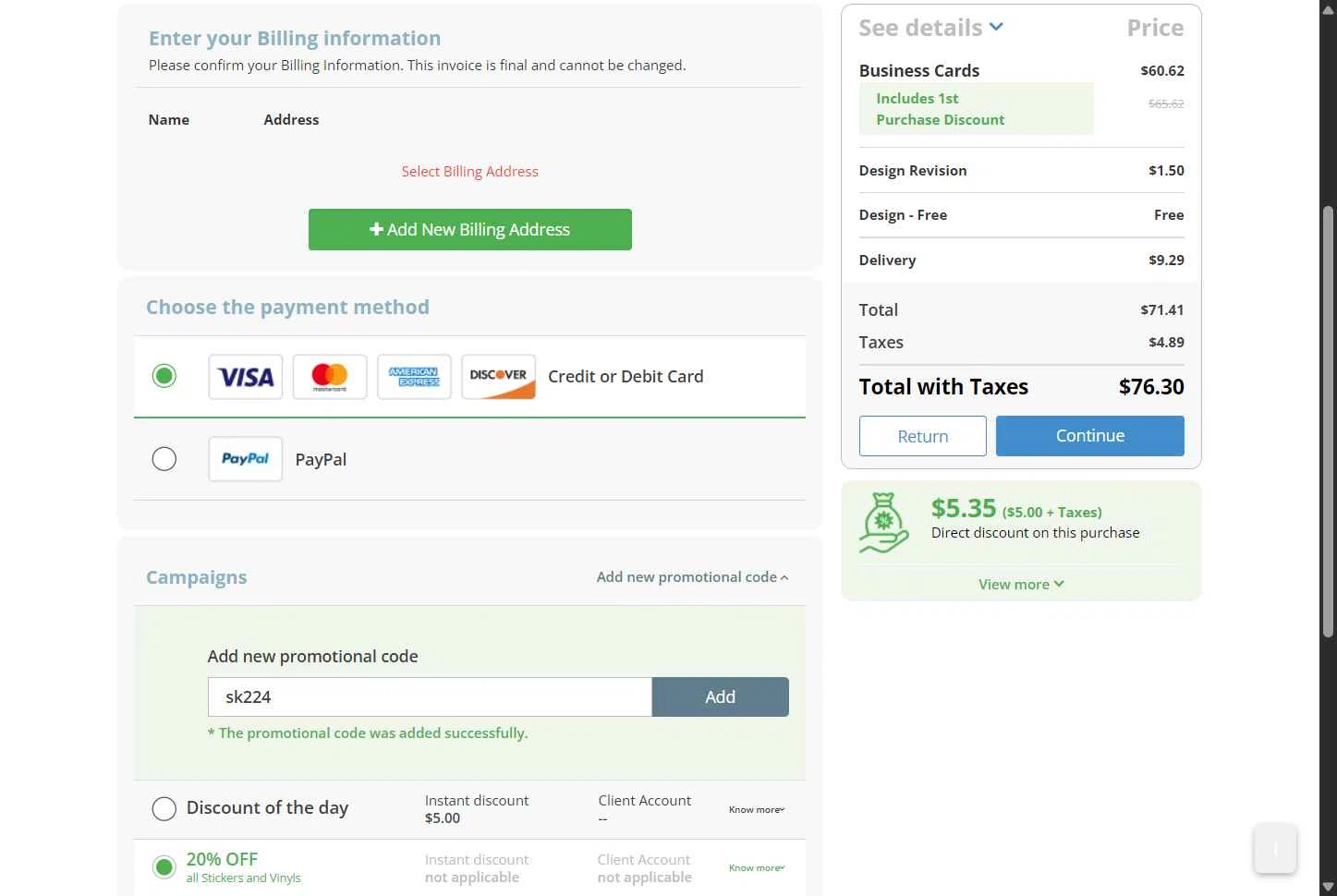 BIZAY checkout page showing BIZAY promo code box | Screenshot taken by SimplyCodes community member on Feb 2, 2026