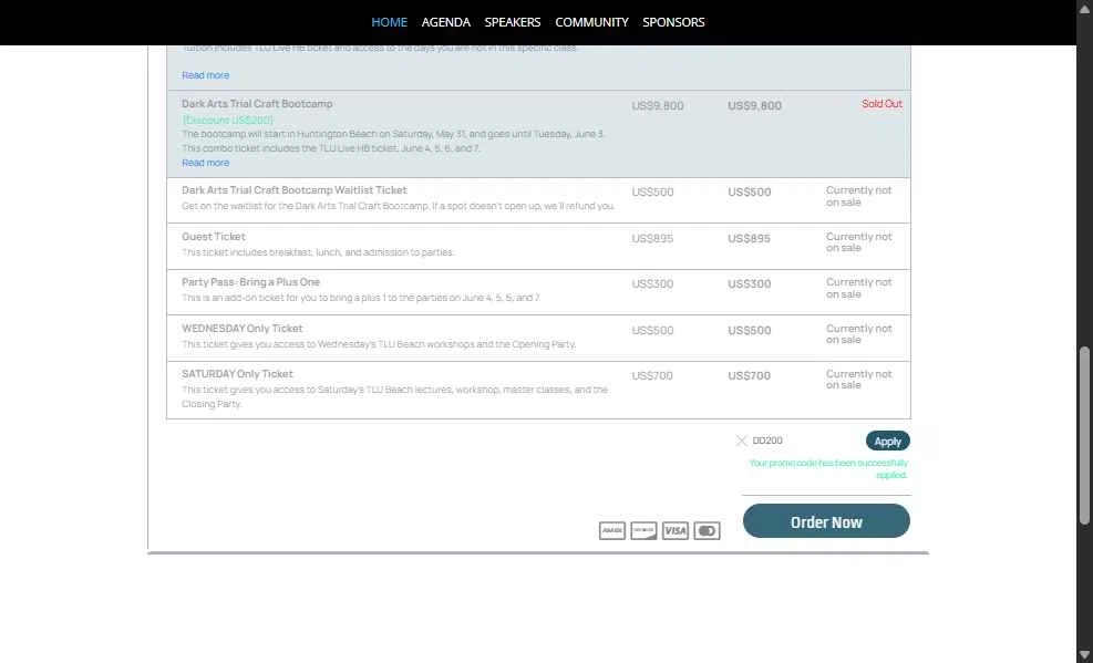Bizzabo checkout page showing Bizzabo promo code box | Screenshot taken by SimplyCodes community member on Dec 10, 2025