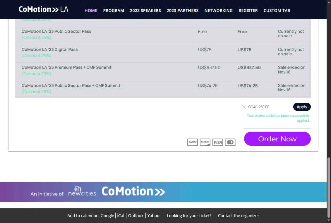 Bizzabo checkout page showing Bizzabo promo code box | Screenshot taken by SimplyCodes community member on Dec 3, 2025