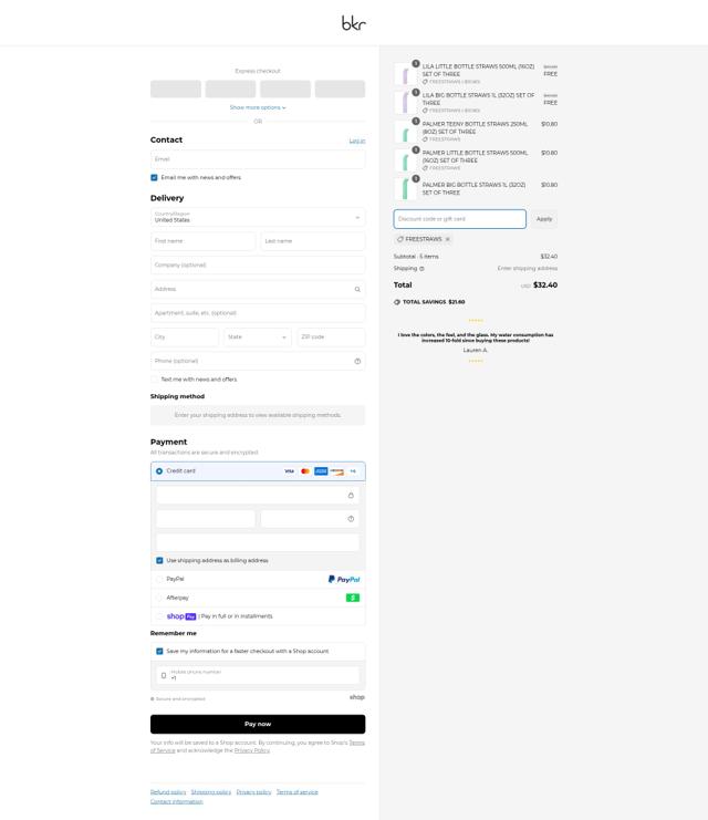 BKR checkout page showing BKR discount code box | Screenshot taken by SimplyCodes community member on Apr 25, 2025