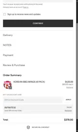 Blackbird Foods coupon verification screenshot