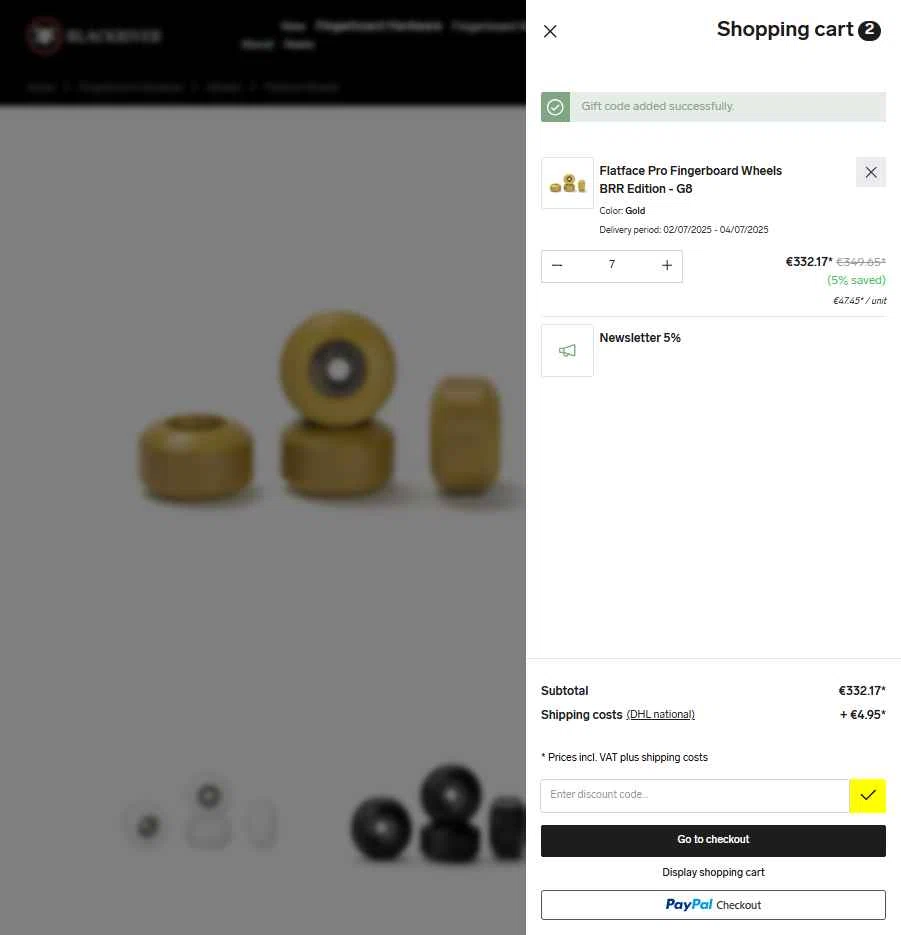 Blackriver checkout page showing Blackriver promo code box | Screenshot taken by SimplyCodes community member on Jul 1, 2025
