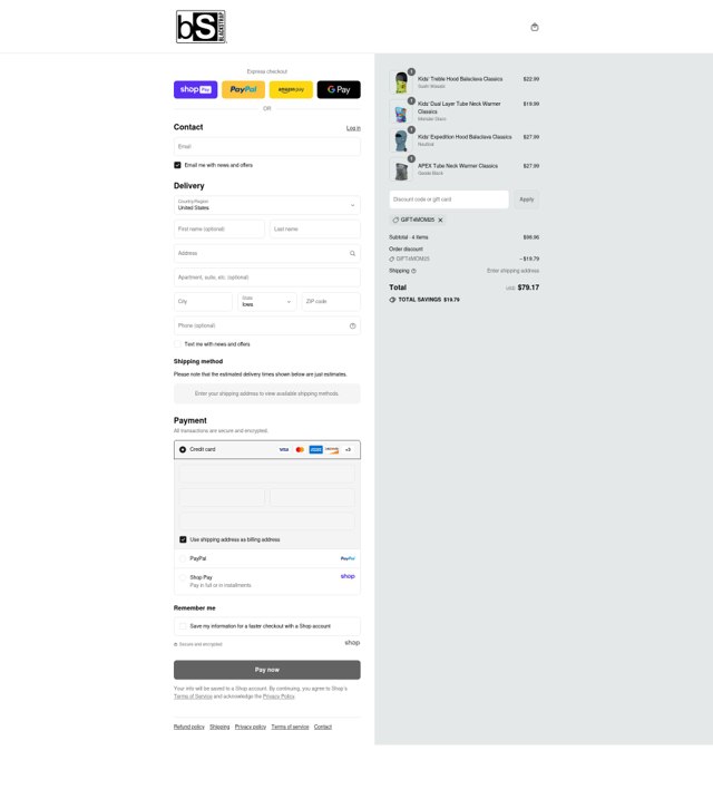 BlackStrap checkout page showing BlackStrap discount code box | Screenshot taken by SimplyCodes community member on Aug 28, 2025