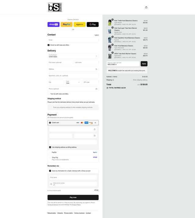 BlackStrap checkout page showing BlackStrap discount code box | Screenshot taken by SimplyCodes community member on Aug 23, 2025