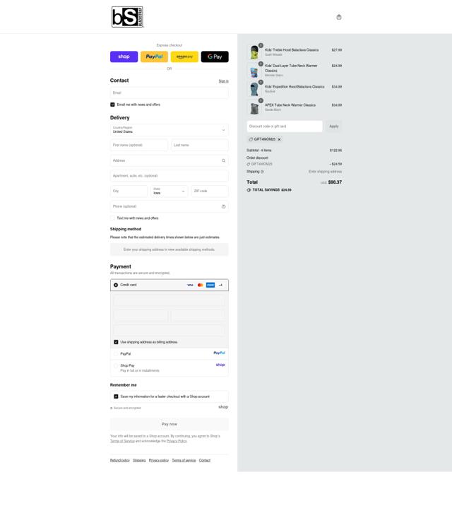 BlackStrap checkout page showing BlackStrap discount code box | Screenshot taken by SimplyCodes community member on Sep 9, 2025