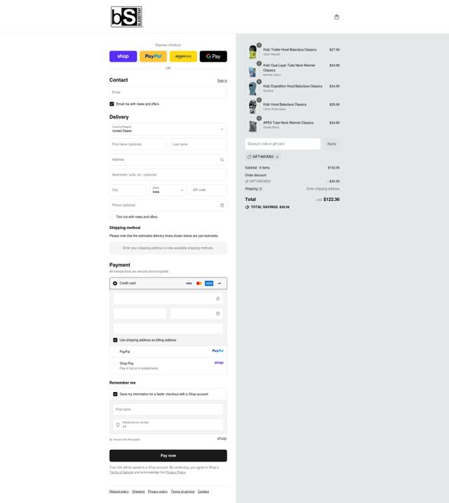 BlackStrap checkout page showing BlackStrap discount code box | Screenshot taken by SimplyCodes community member on Sep 13, 2025