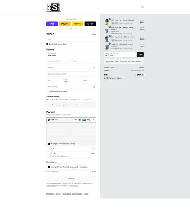 BlackStrap checkout page showing BlackStrap discount code box | Screenshot taken by SimplyCodes community member on Sep 5, 2025