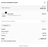 HOLLY15 coupon verification screenshot