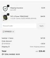 BlackTie coupon verification screenshot