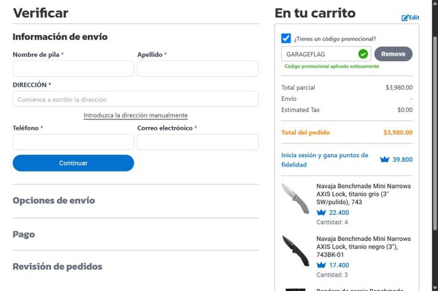 Blade HQ checkout page showing Blade HQ promo code box | Screenshot taken by SimplyCodes community member on Aug 28, 2025