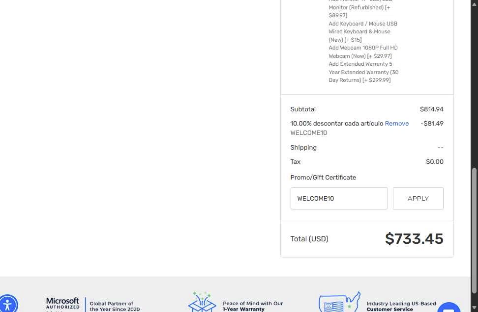 BlairTech checkout page showing BlairTech promo code box | Screenshot taken by SimplyCodes community member on Dec 13, 2025