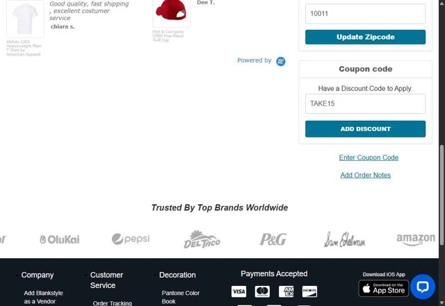 Blankstyle checkout page showing Blankstyle coupon code box | Screenshot taken by SimplyCodes community member on Aug 2, 2025