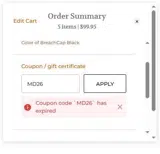 Blaze Defense Systems coupon verification screenshot