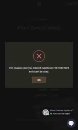 Blaze Defense Systems coupon verification screenshot