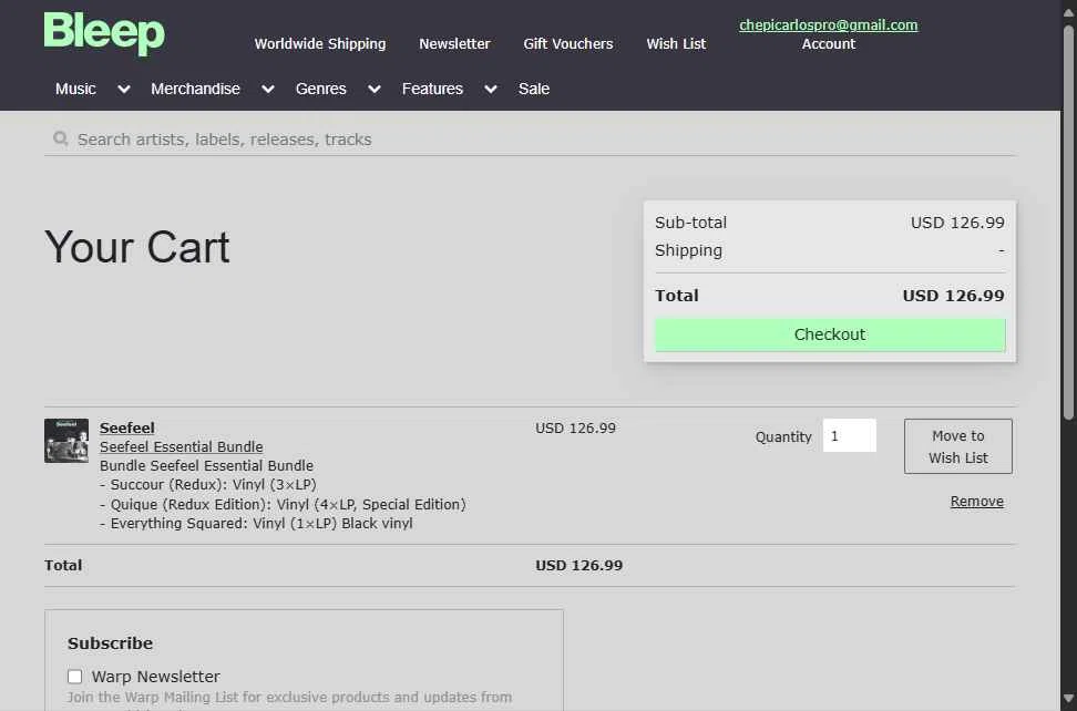 Bleep checkout page showing Bleep promo code box | Screenshot taken by SimplyCodes community member on Jul 22, 2025