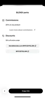 Blendi Blender coupon verification screenshot