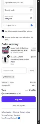 Blendi Blender coupon verification screenshot