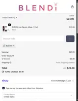 Blendi Blender coupon verification screenshot
