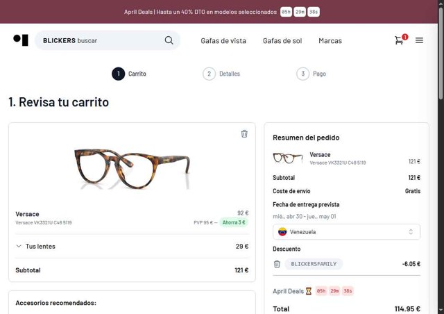Blickers checkout page showing Blickers discount code box | Screenshot taken by SimplyCodes community member on Apr 26, 2025