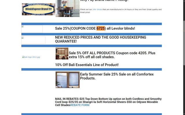 Blinds Express checkout page showing Blinds Express promo code box | Screenshot taken by SimplyCodes community member on May 4, 2025