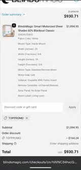 TOPPROMO coupon verification screenshot
