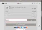 Blomus US coupon verification screenshot