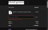 Blond Genius coupon verification screenshot