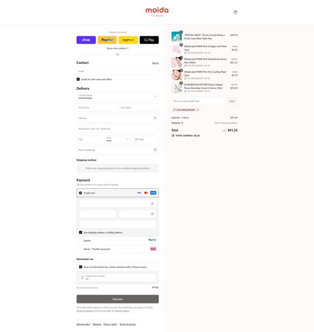 Blooming Koco checkout page showing Blooming Koco promo code box | Screenshot taken by SimplyCodes community member on Sep 8, 2025