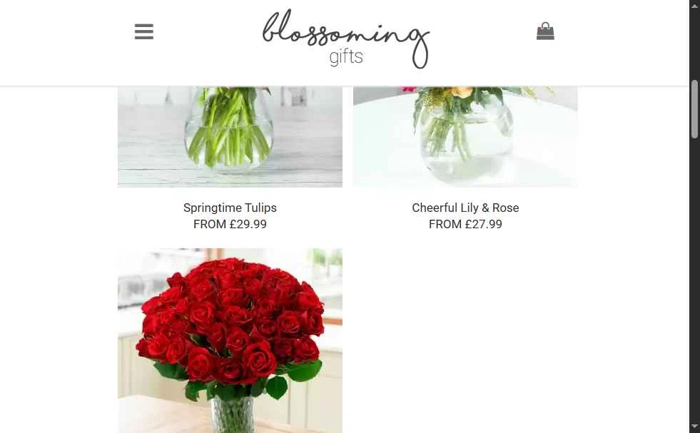 Blossoming Gifts checkout page showing Blossoming Gifts discount code box | Screenshot taken by SimplyCodes community member on Feb 19, 2026