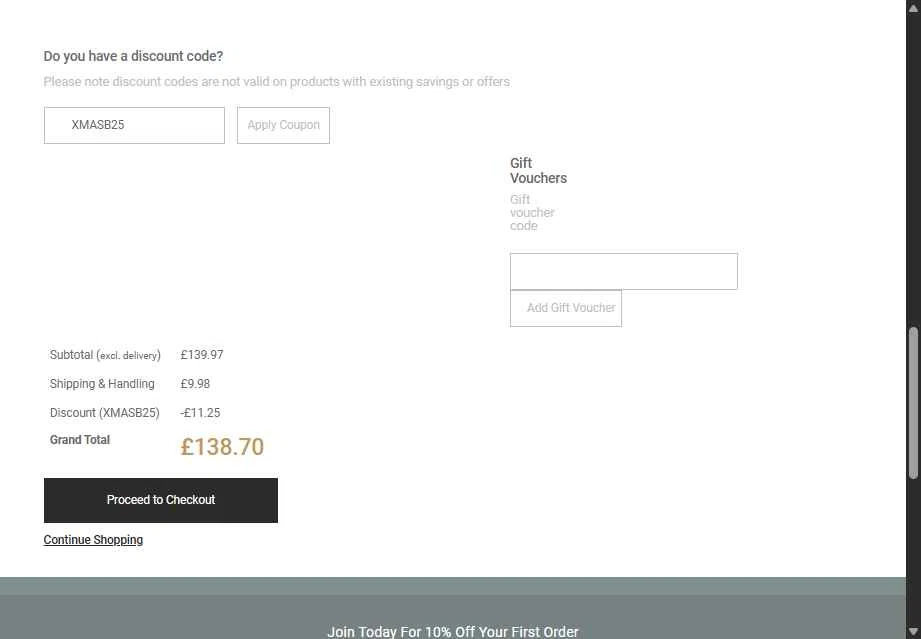 Blossoming Gifts checkout page showing Blossoming Gifts discount code box | Screenshot taken by SimplyCodes community member on Feb 17, 2026
