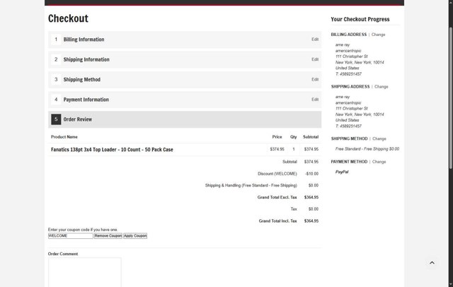 Blowout Cards checkout page showing Blowout Cards coupon code box | Screenshot taken by SimplyCodes community member on Sep 3, 2025