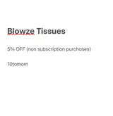 Blowze Tissues coupon verification screenshot