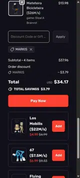 MARKIS coupon verification screenshot