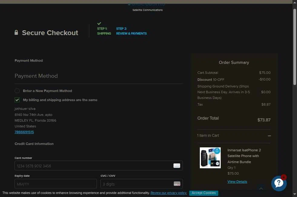 BlueCosmo checkout page showing BlueCosmo promo code box | Screenshot taken by SimplyCodes community member on Aug 8, 2025