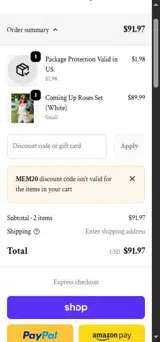 Blue Layne Boutique coupon verification screenshot