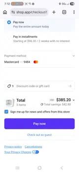 Blonde25 coupon verification screenshot