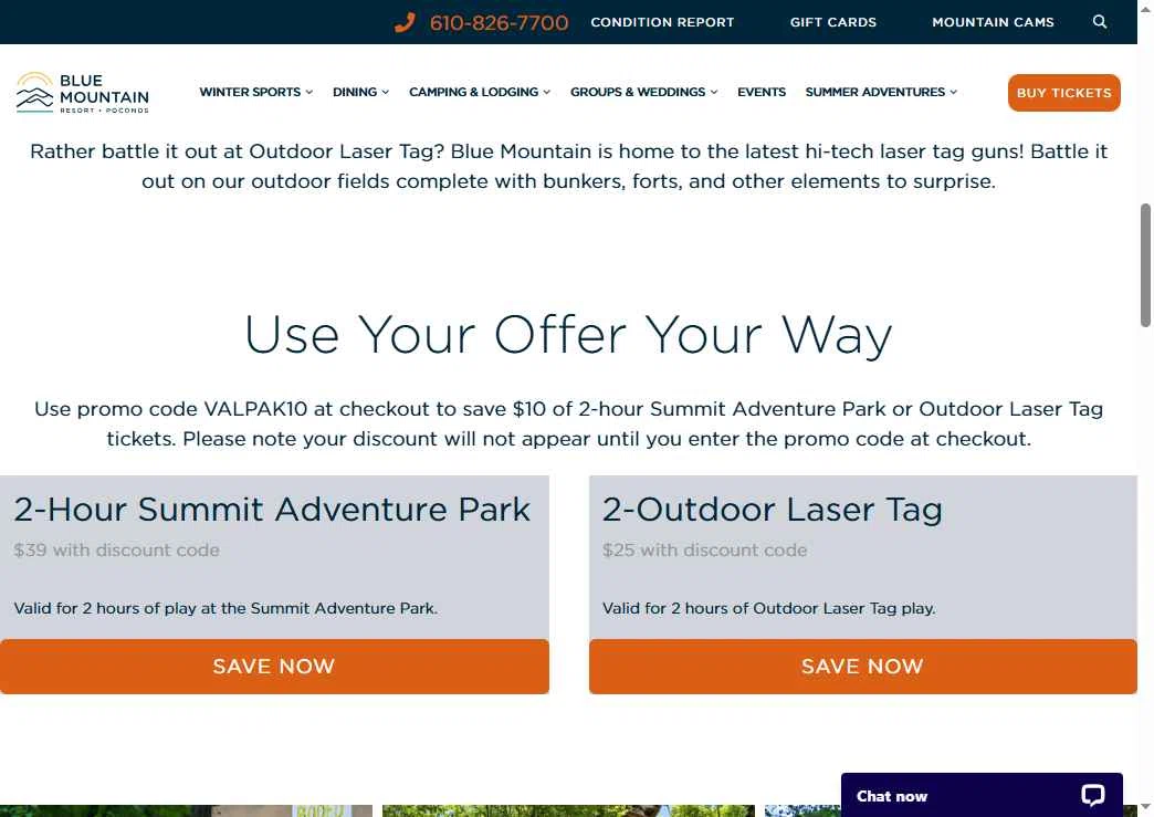 Blue Mountain Resort PA checkout page showing Blue Mountain Resort PA discount code box | Screenshot taken by SimplyCodes community member on Jan 15, 2026