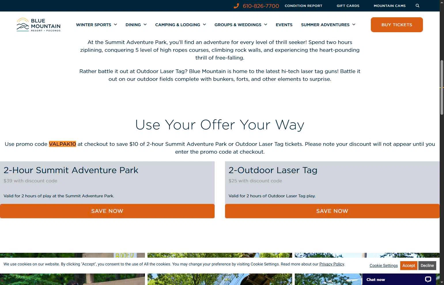 Blue Mountain Resort PA checkout page showing Blue Mountain Resort PA discount code box | Screenshot taken by SimplyCodes community member on Feb 2, 2026