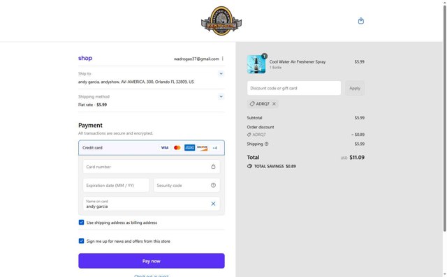 BluntPower checkout page showing BluntPower discount code box | Screenshot taken by SimplyCodes community member on Sep 8, 2025