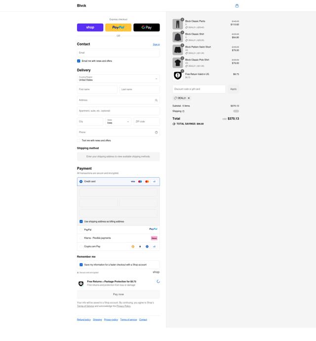 Blvck Paris checkout page showing Blvck Paris discount code box | Screenshot taken by SimplyCodes community member on Sep 14, 2025