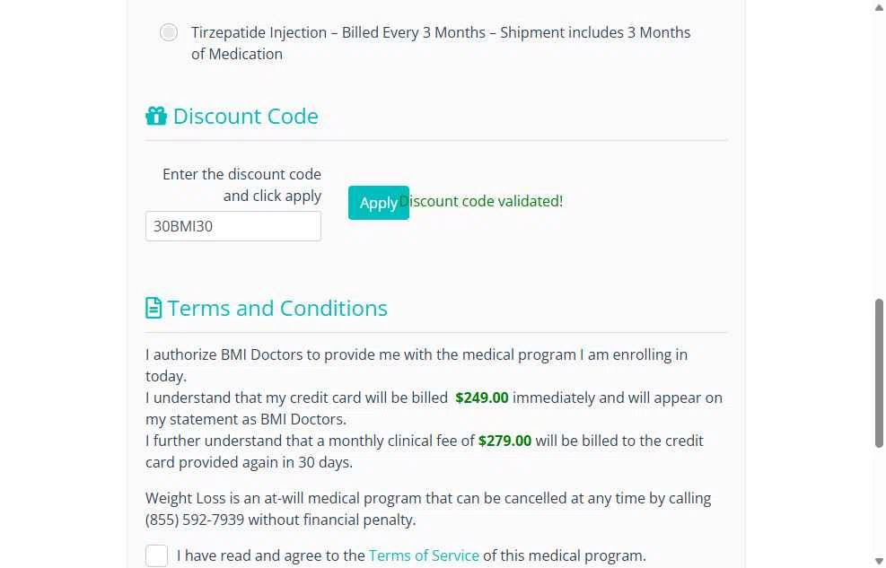 BMI Doctors checkout page showing BMI Doctors promo code box | Screenshot taken by SimplyCodes community member on Feb 3, 2026