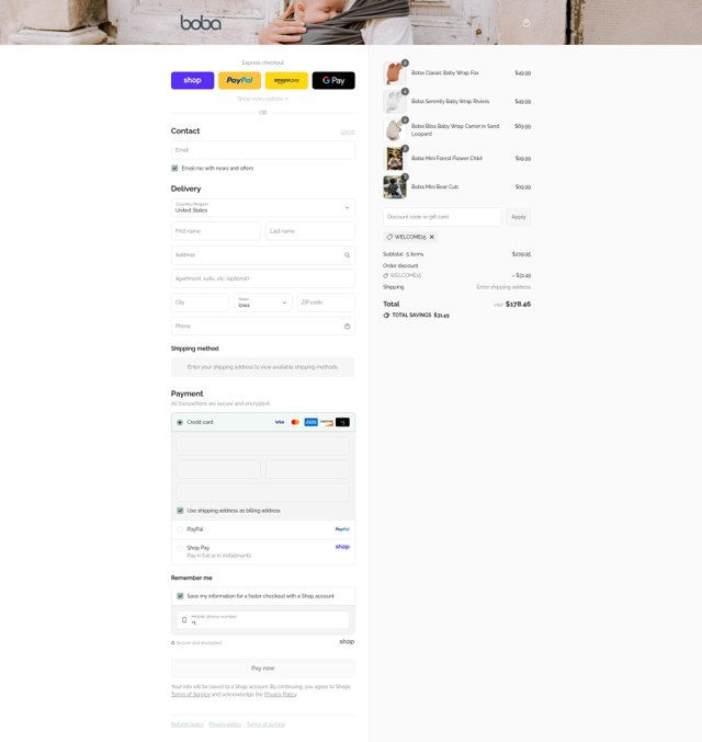 Boba Inc. checkout page showing Boba Inc. promo code box | Screenshot taken by SimplyCodes community member on Sep 3, 2025