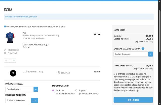 BobShop checkout page showing BobShop discount code box | Screenshot taken by SimplyCodes community member on Jul 20, 2025