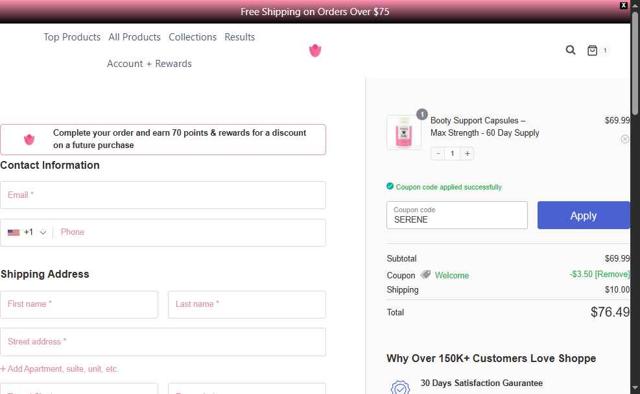 Bodied by Bella checkout page showing Bodied by Bella discount code box | Screenshot taken by SimplyCodes community member on Sep 11, 2025
