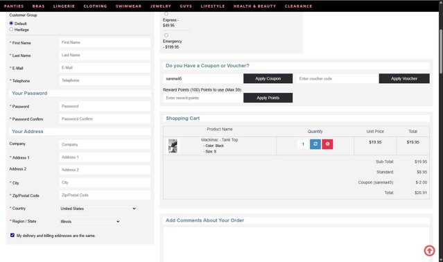 Body Body checkout page showing Body Body promo code box | Screenshot taken by SimplyCodes community member on Aug 23, 2025
