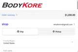 BodyKore coupon verification screenshot