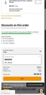 MASA6 coupon verification screenshot