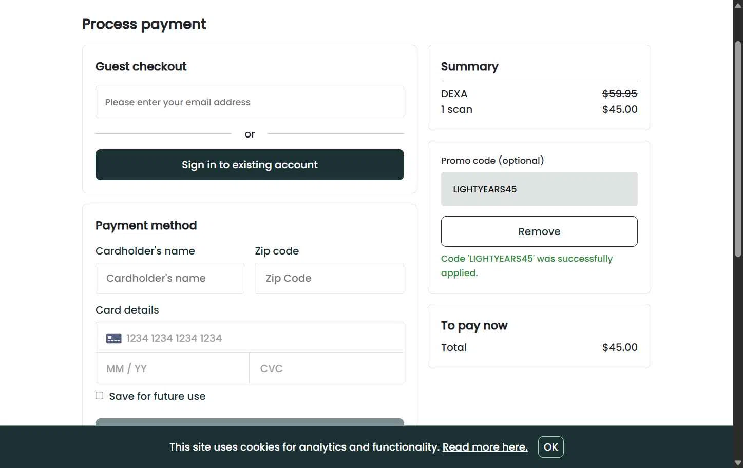 BodySpec checkout page showing BodySpec promo code box | Screenshot taken by SimplyCodes community member on Apr 29, 2025