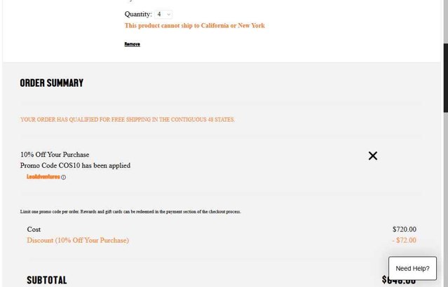 Bogs Footwear checkout page showing Bogs Footwear promo code box | Screenshot taken by SimplyCodes community member on Aug 16, 2025